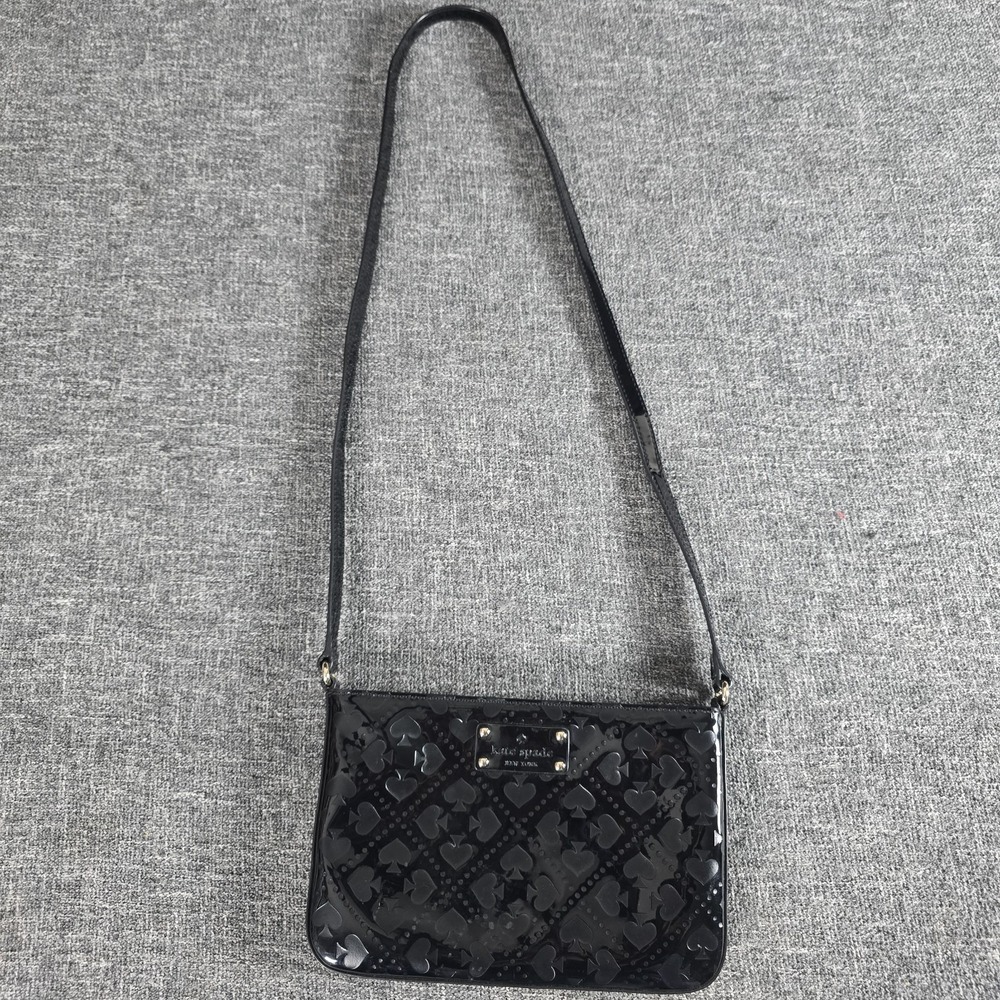 Kate Spade Beale Street Toni Black Patent Crossbody Bag WKRU2237